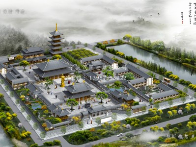 仁化寺庙建筑总体规划方案